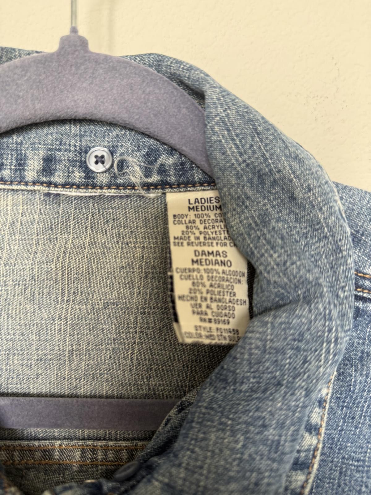 Designer Vintage 90s Y2K Blue Jean Denim Jacket Size M / US 6-8 / IT 42-44 - 3 Thumbnail