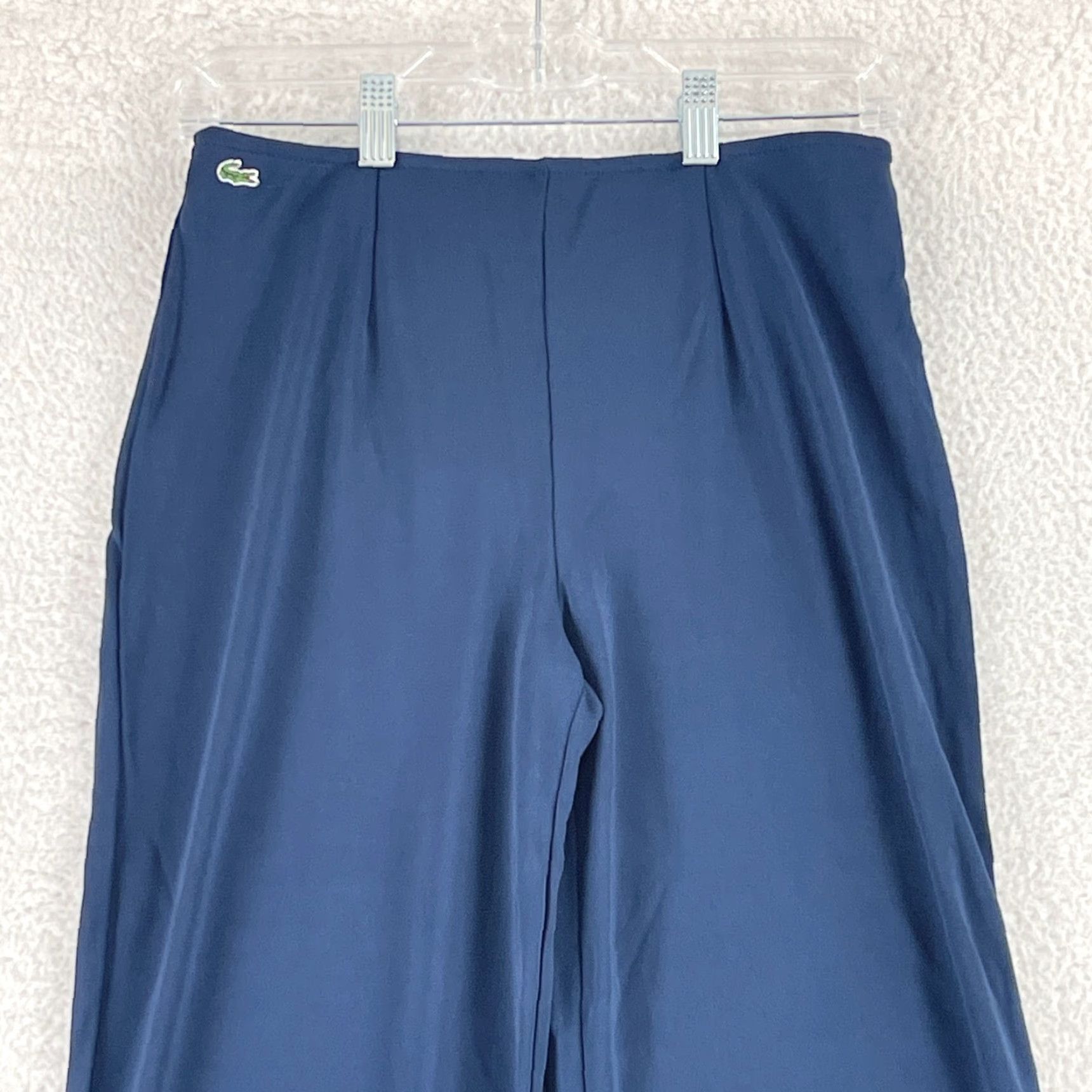 Lacoste Lacoste Blue Straight Pants Womens Size 6 Mid-Rise Zip Up Regular Fit Size 28" / US 6 / IT 42 - 2 Thumbnail