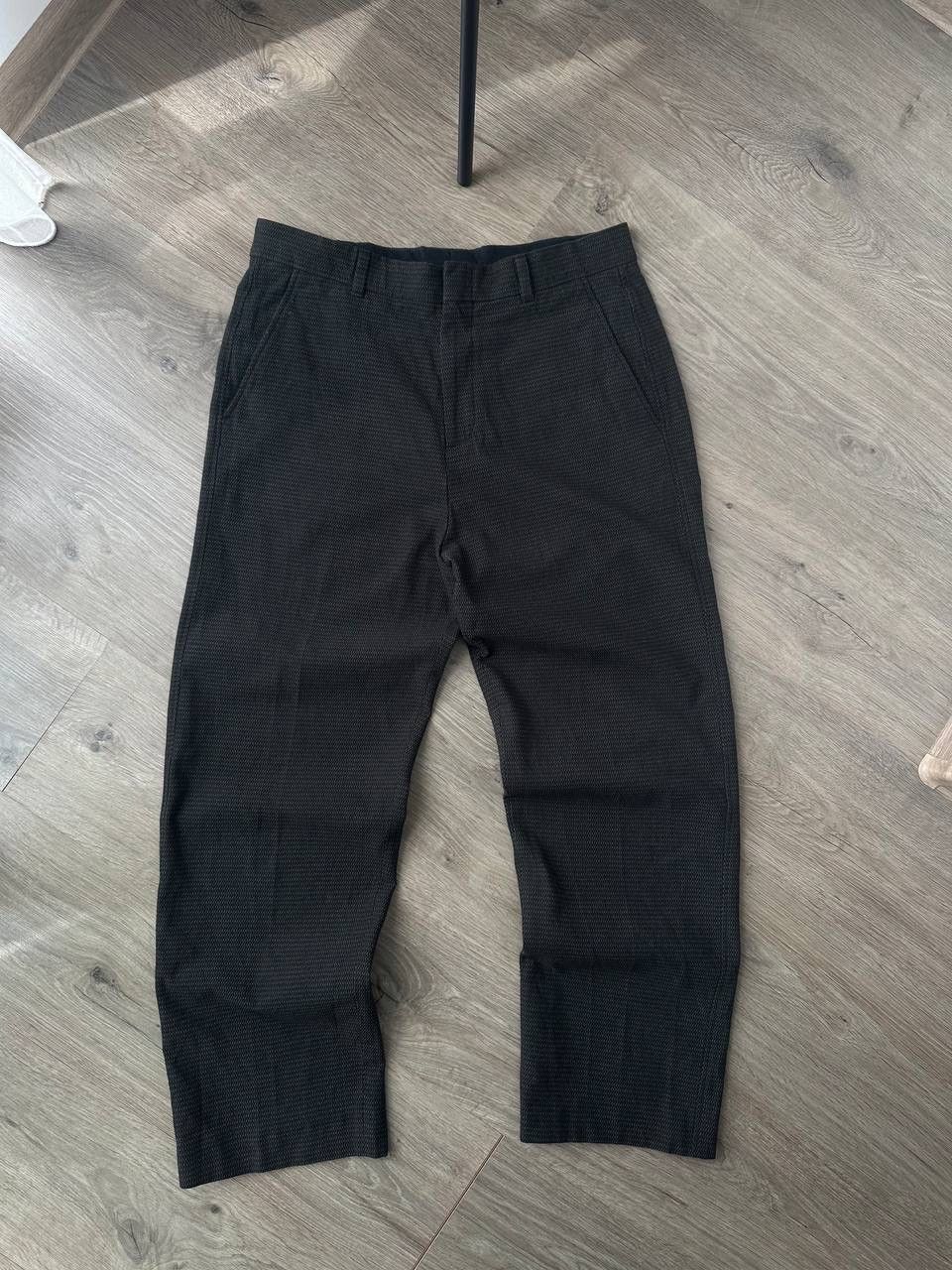 Cos × Japanese Brand COS Relaxed Fit Trousers Black Textured Wool Blend Pants Size US 32 / EU 48 - 6 Thumbnail