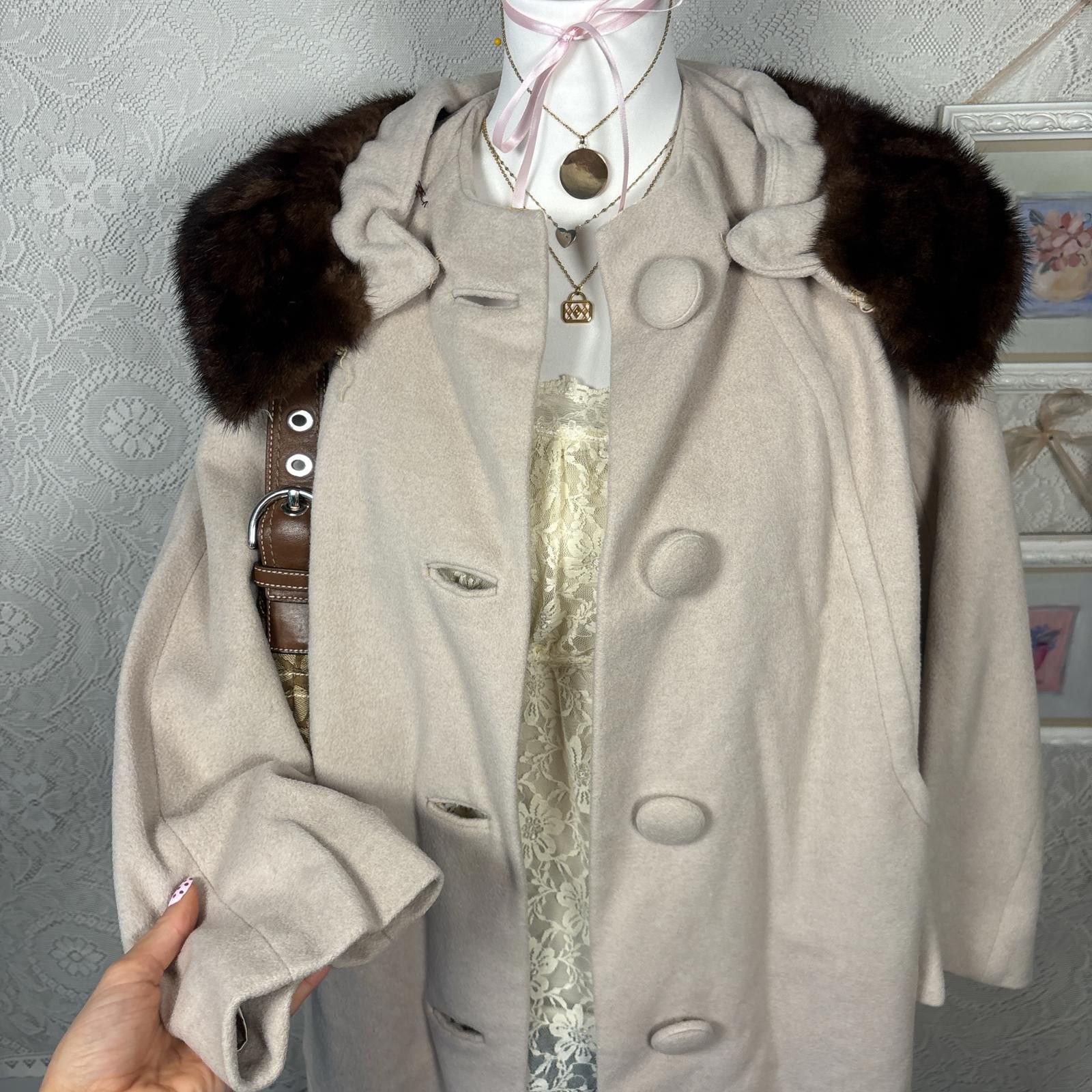 Other vintage cashmere and real fur long coat Size M / US 6-8 / IT 42-44 - 5 Thumbnail