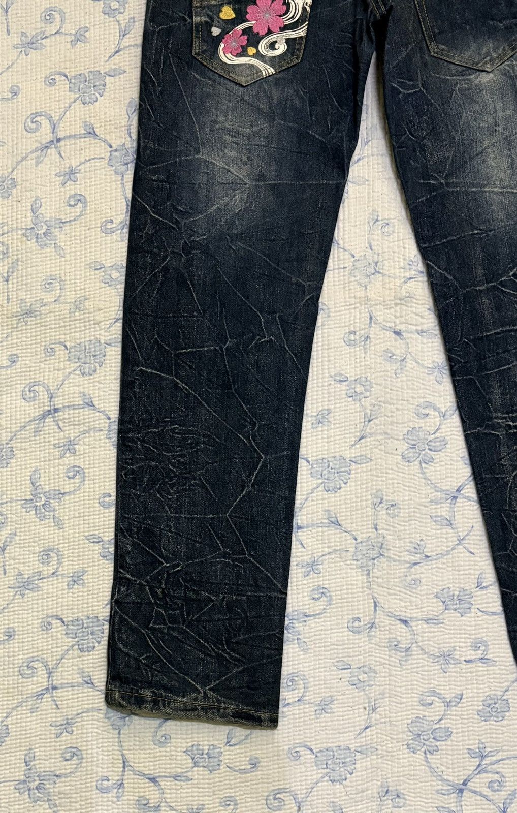 Japanese Brand Japanese International World Double Waist Jeans Streetwear Size US 32 / EU 48 - 14 Thumbnail