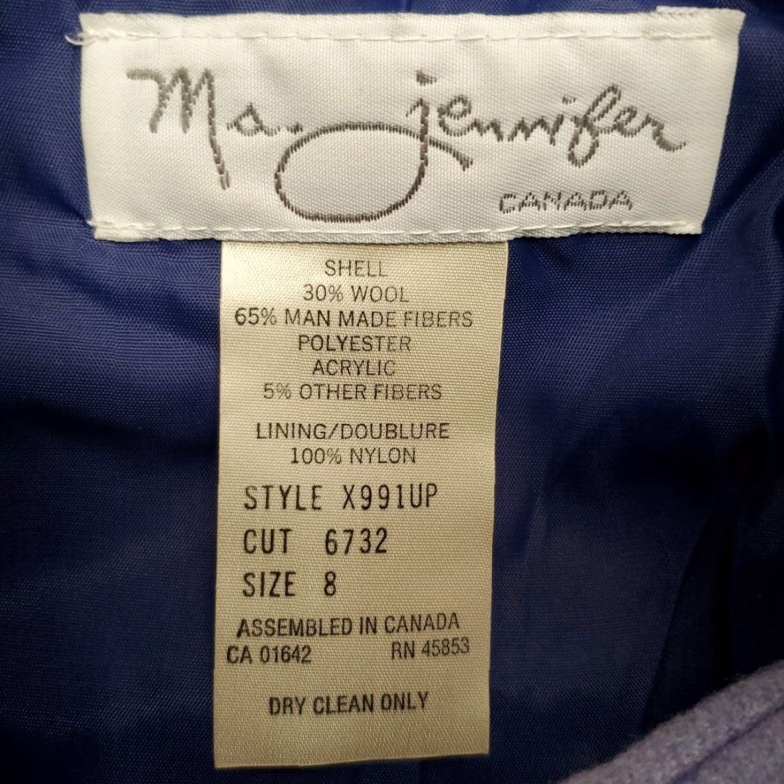 Vintage VINTAGE Jennifer Moore Outfit 2 Piece Skirt Jacket Womens Sz 8 Blue Wool Blend Minimalist 90s Retro Casual Size 30" / US 8 / IT 44 - 4 Thumbnail
