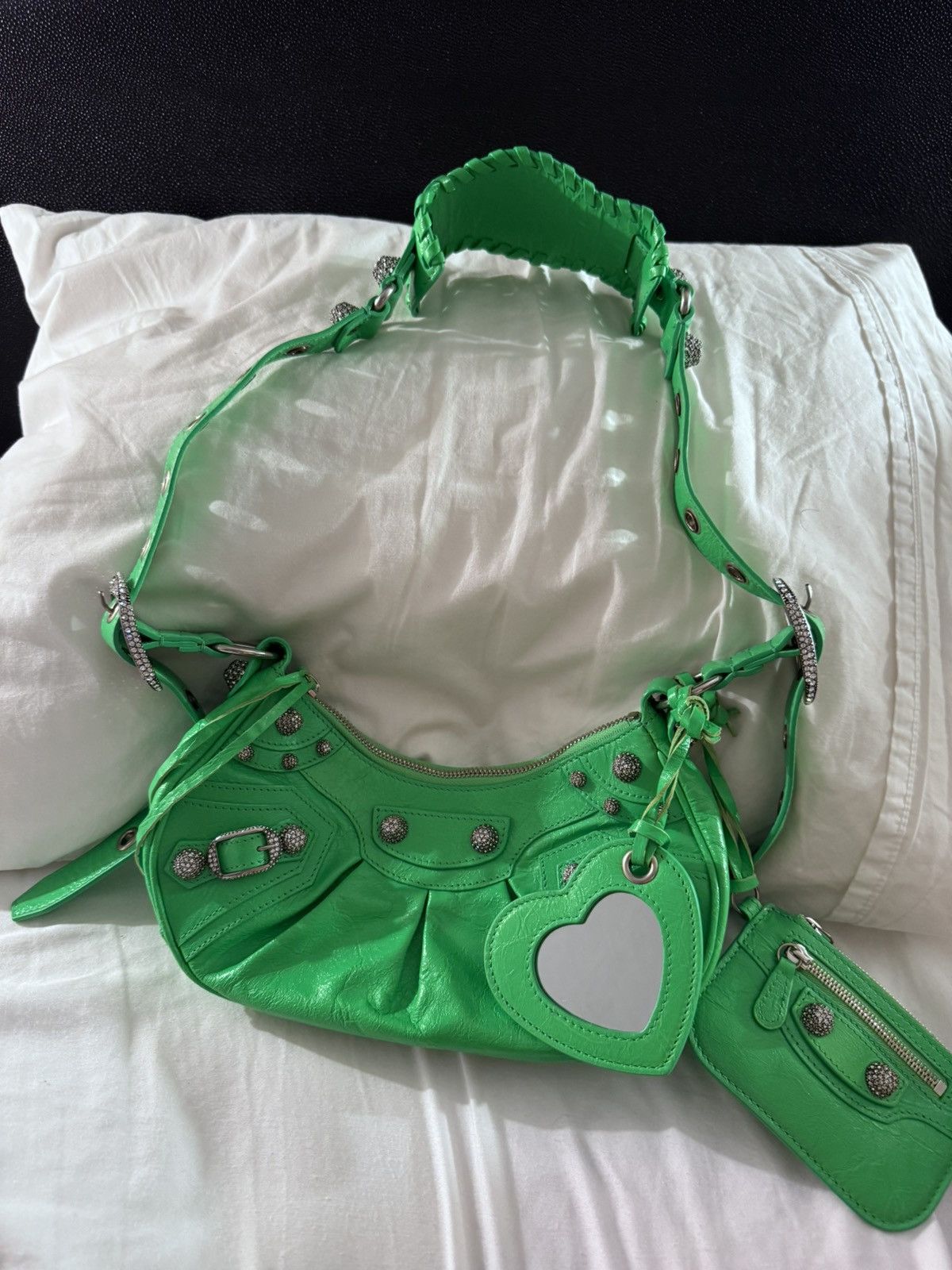 Balenciaga Balenciaga Leather Le Cagole Green Shoulder Bag Size ONE SIZE - 1 Thumbnail