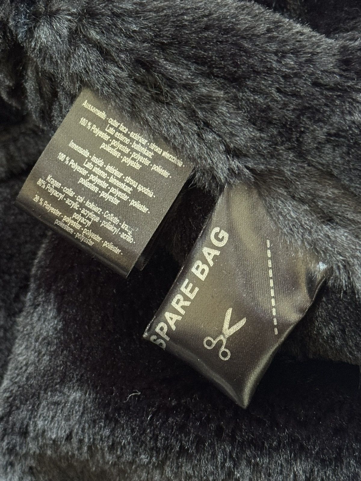 Miss Sixty Retro Fur Faux black jacket coat if six was nine y2k L.G.B. Size XL / US 12-14 / IT 48-50 - 10 Thumbnail