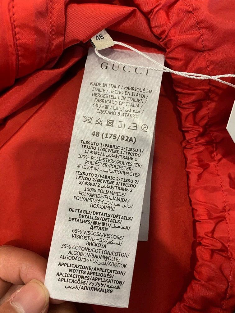 Gucci GucciBlack and red color-blocked windbreaker jacket 2503-Ne 