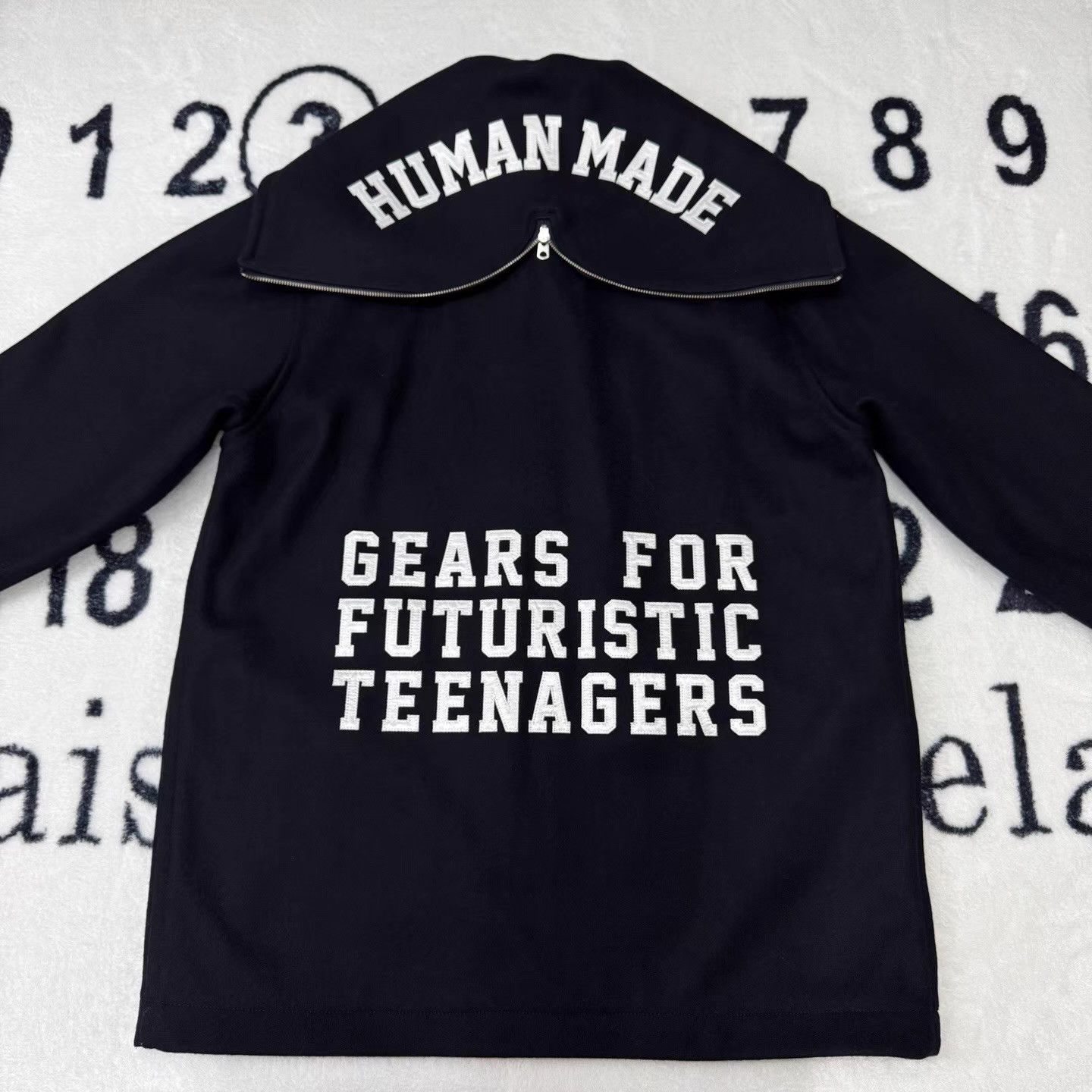 Human Made HUMAN MADE Navy Blue Wool Coat Q10 Size US XL / EU 56 / 4 - 3 Thumbnail
