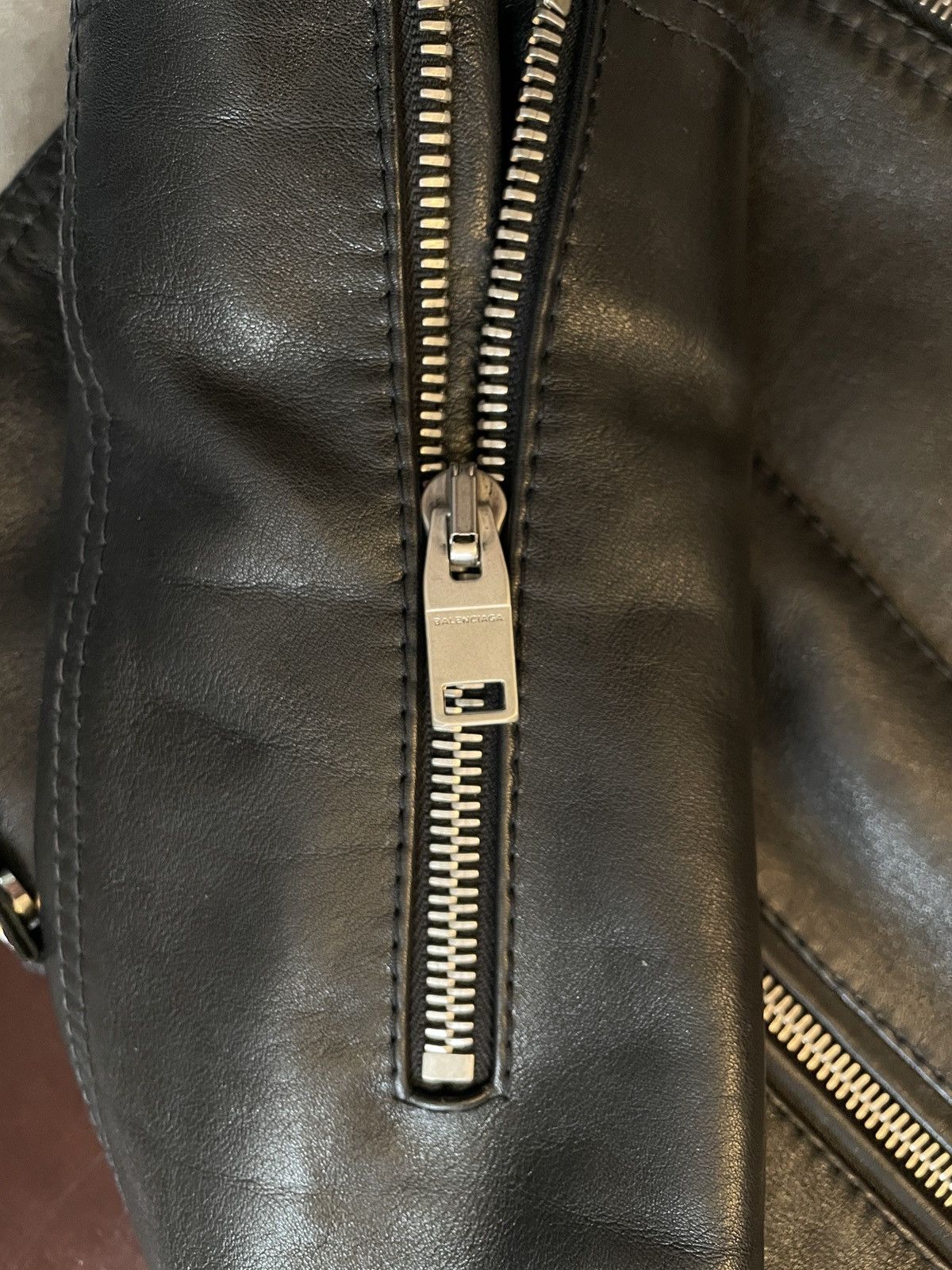 Balenciaga Balenciaga Black Leather Zipper Moto Jacket 40 US 50 EURO Size US M / EU 48-50 / 2 - 8 Thumbnail