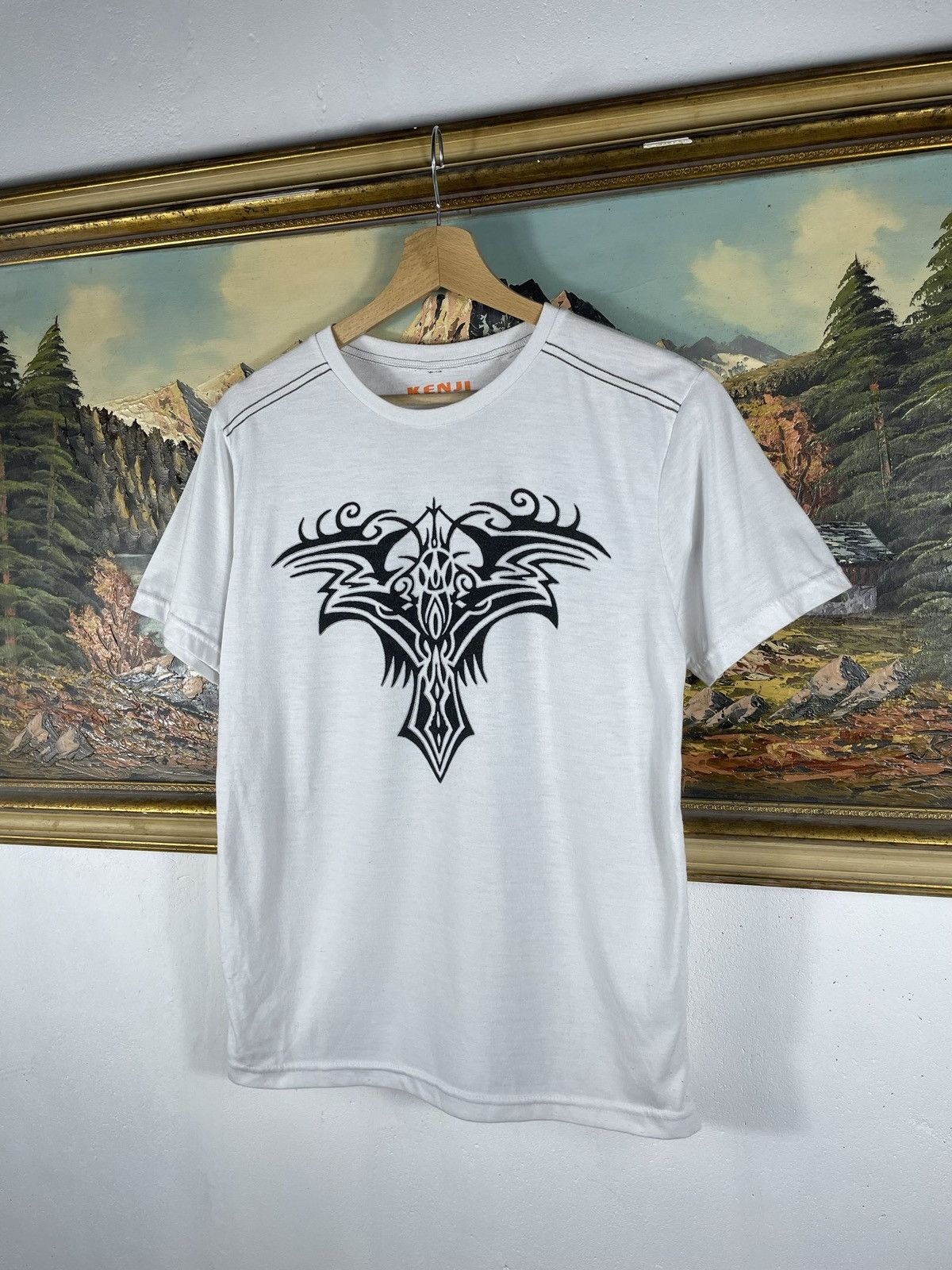 Affliction × Tapout Black vintage retro y2k 00s t-shirt tee tribal center logo Size US S / EU 44-46 / 1 - 2 Thumbnail