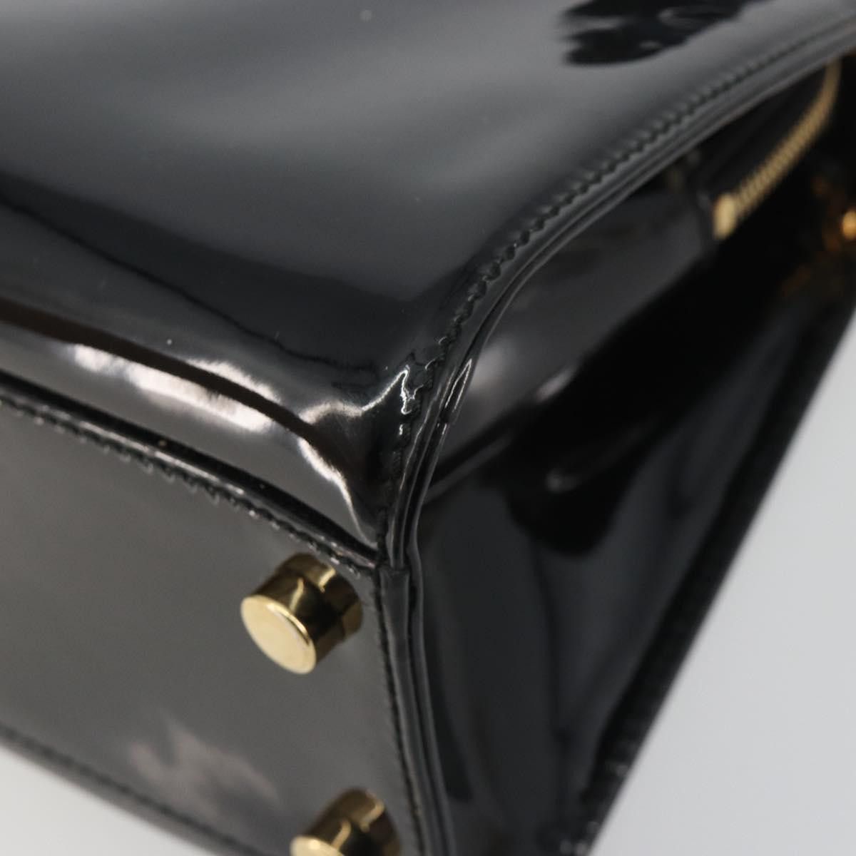 Saint Laurent Paris SAINT LAURENT Hand Bag Patent Leather Black Gold Auth Size ONE SIZE - 8 Thumbnail
