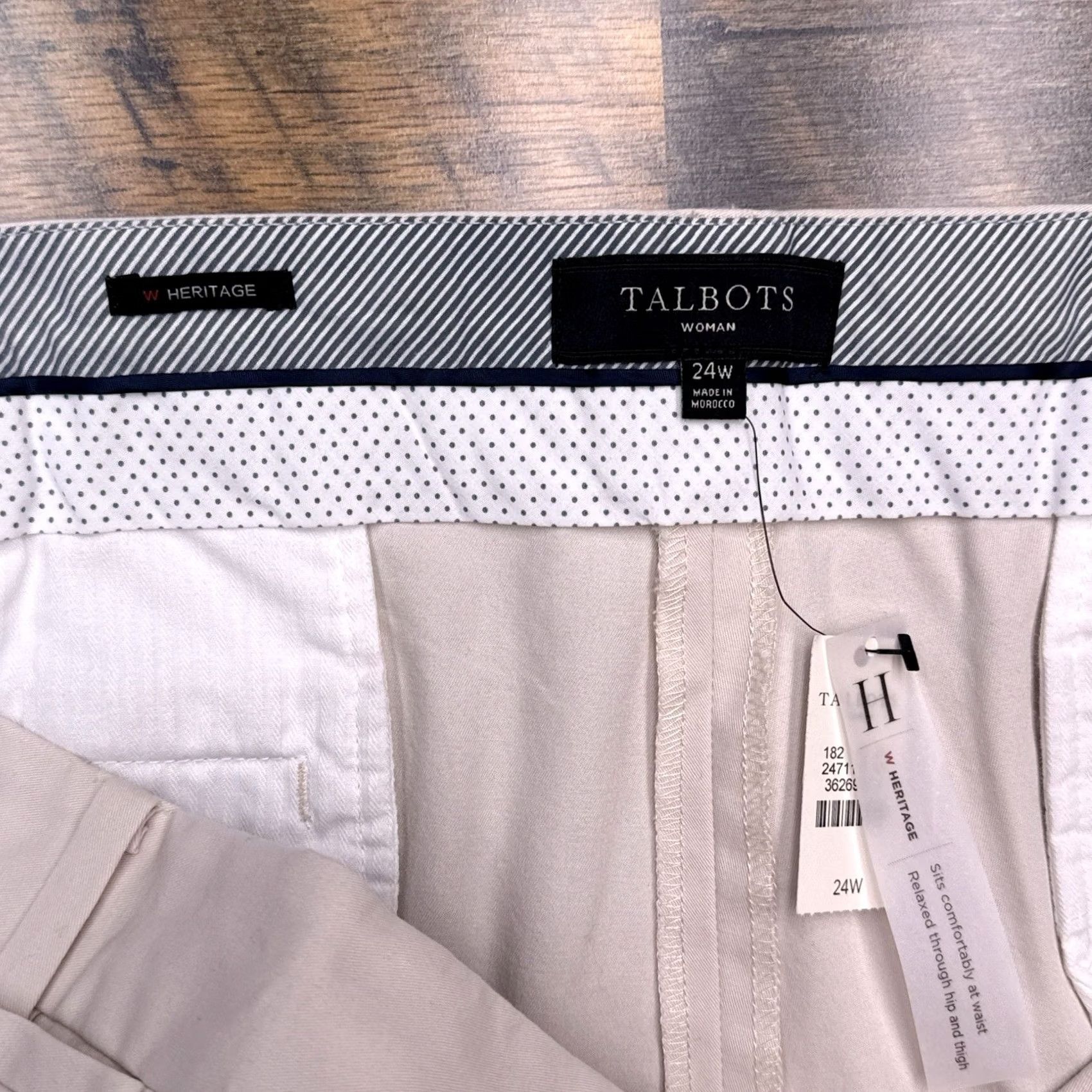 Talbots Talbots Heritage Ankle Pants Womens 24W Tan High Rise Stretch New City Straight Pants Plus Size Womens Brown 25in Inseam Mens? Size 42" / US 20 - 5 Thumbnail
