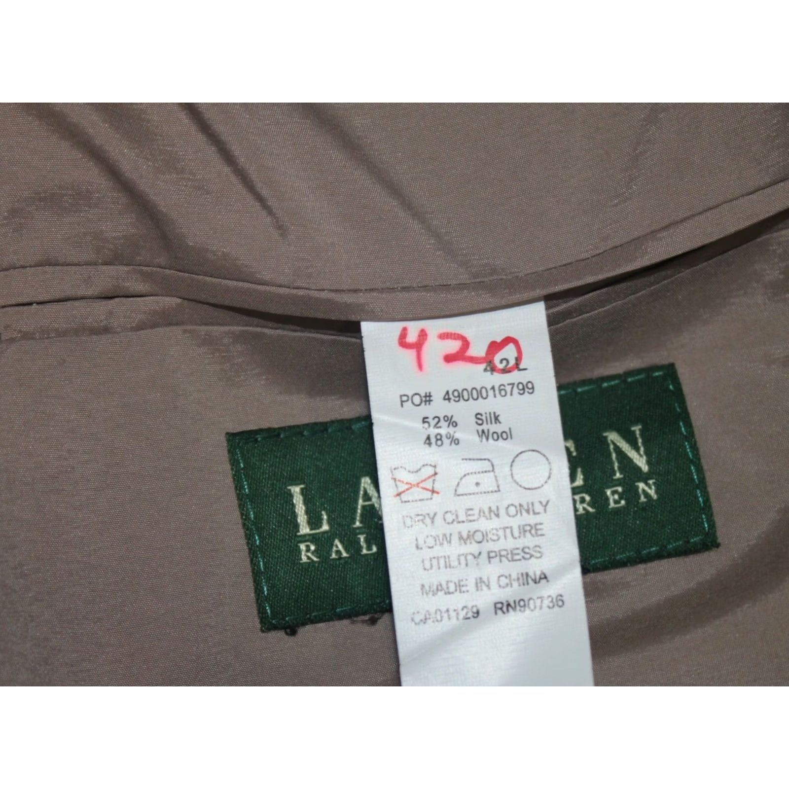 Ralph Lauren Lauren Ralph Lauren mens blazer jacket Size 42L wool silk Multicoloured Size 42R - 6 Thumbnail