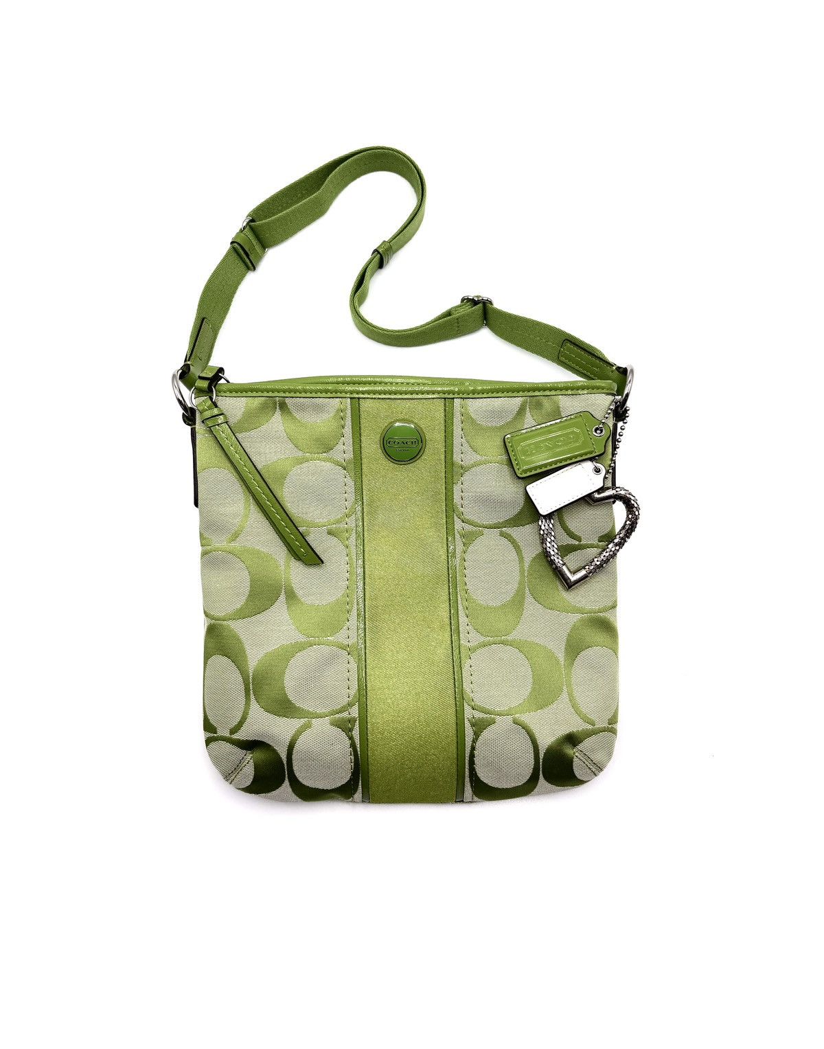 Coach Coach 2013 Lime Green Canvas Crossbody Bag Size ONE SIZE - 1 Thumbnail
