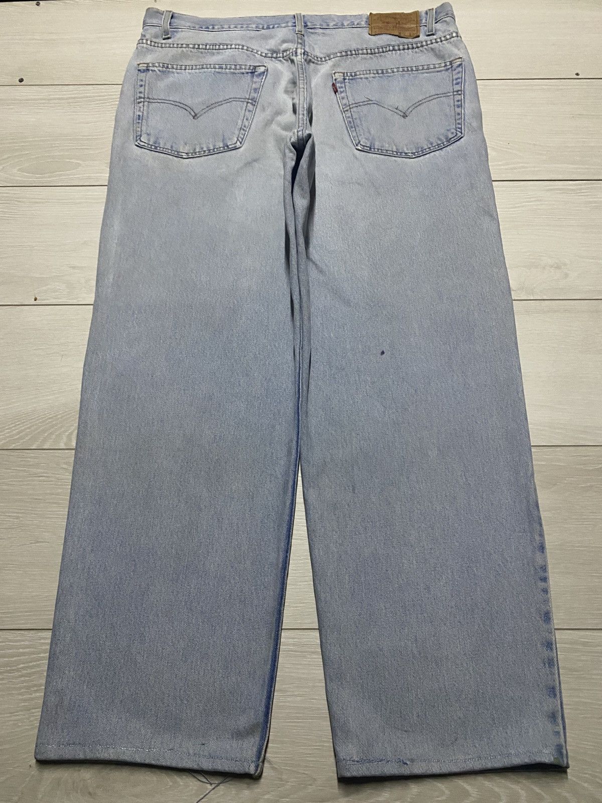 Levi's Vintage Levis 550 Light Wash Distressed Jeans Size US 38 / EU 54 - 2 Thumbnail