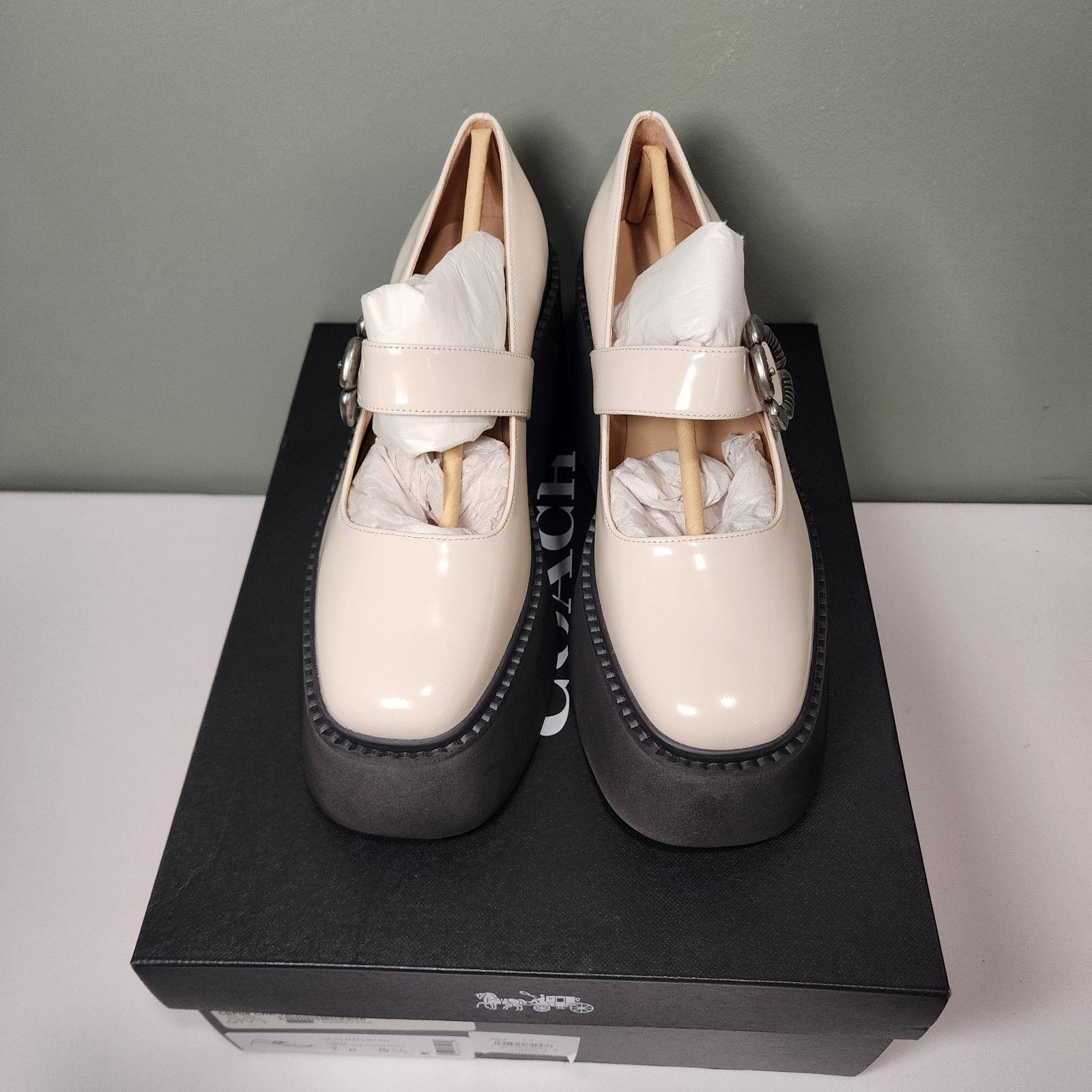 Coach Coach CBP04 Women's Tea Rose Platform Mary Jane Chalk Sz 7B Size US 10 / IT 40 - 1 Thumbnail