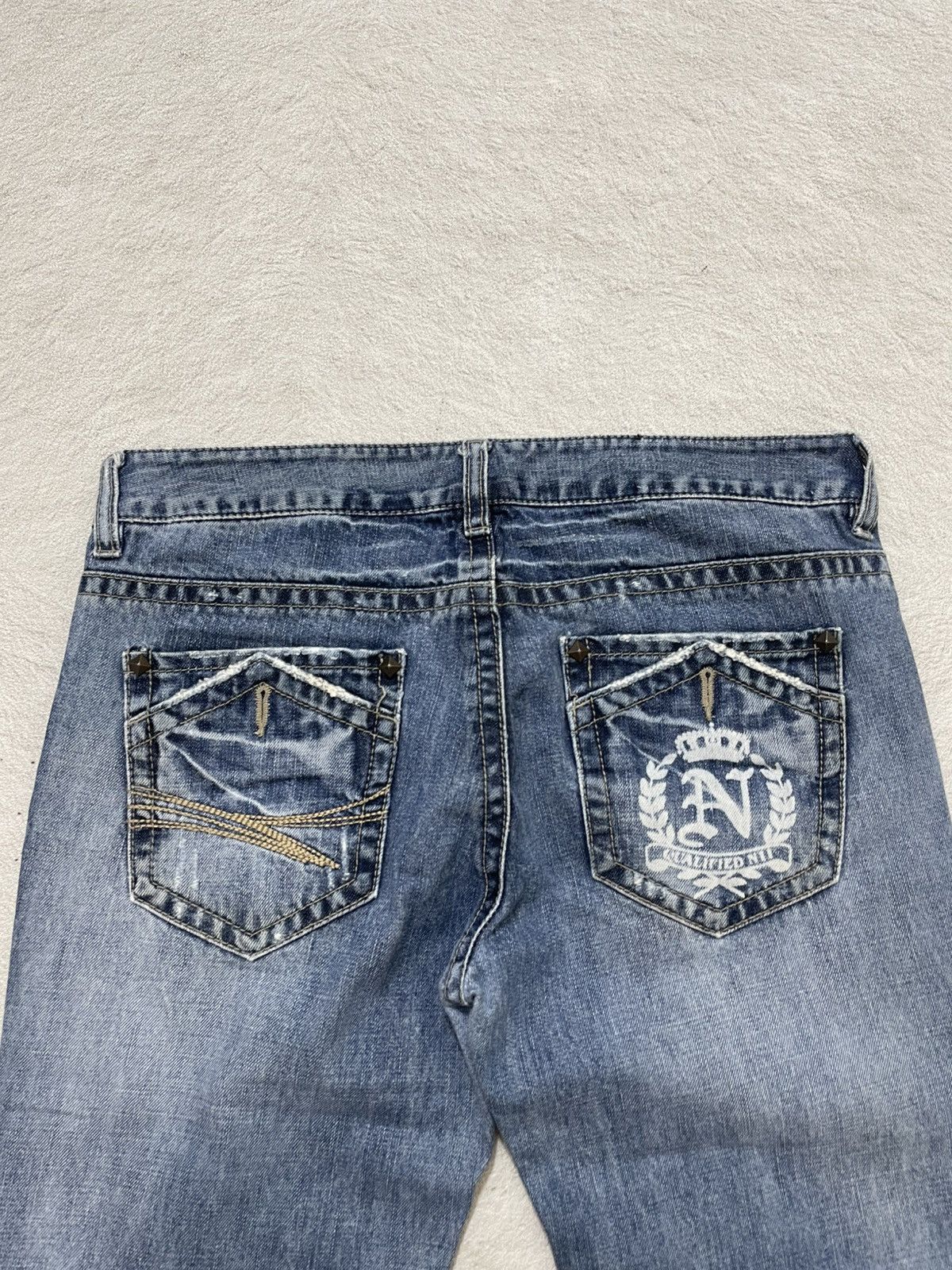 Kapital 2000s Hysteric Studed Flare Denim Ripped Wash Jeans Y2K ifsi Size 29" - 9 Thumbnail