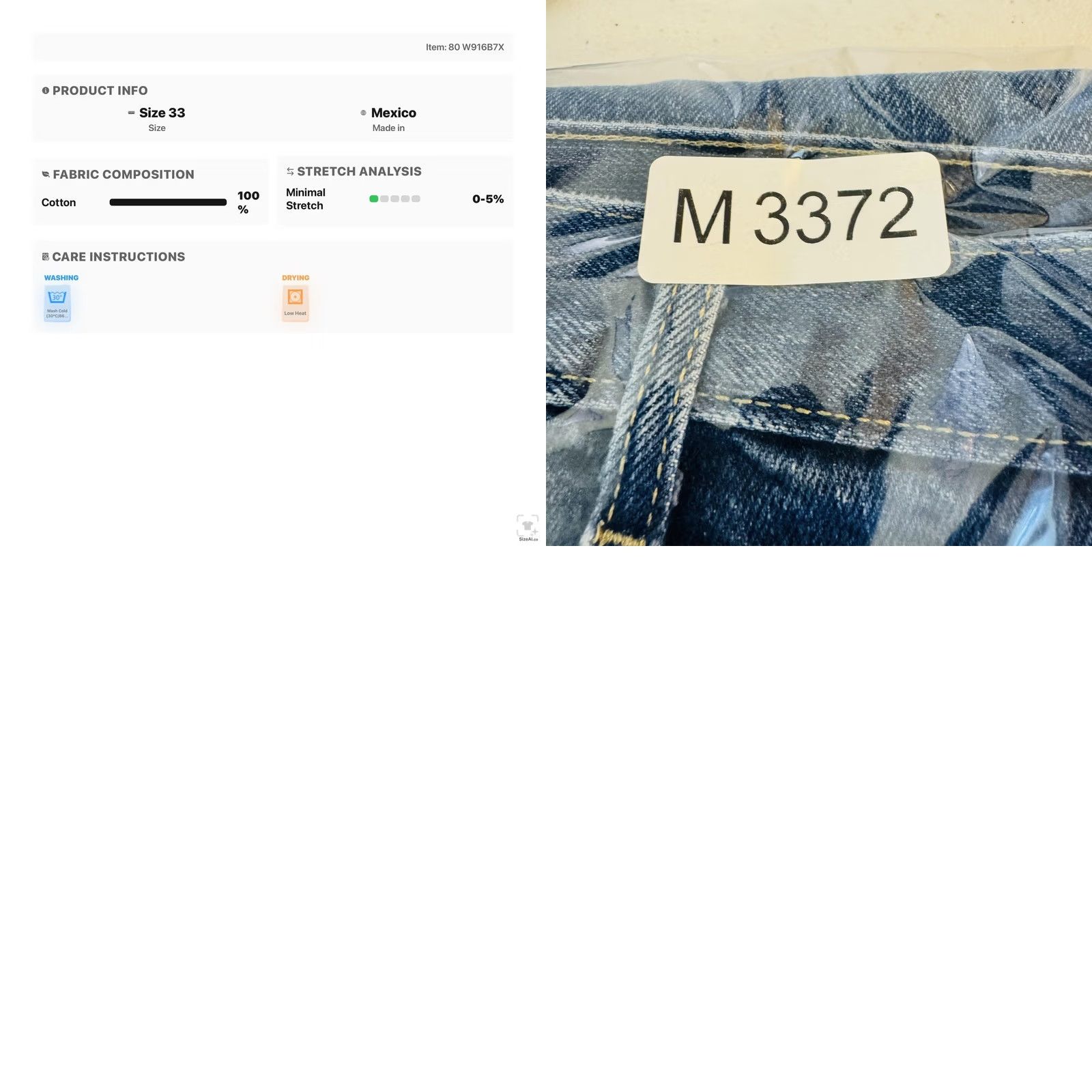 Dickies Dickies Jeans Mens 33x34 Blue Medium Wash Straight Relaxed Denim Zip Fly Pants Size US 33 - 9 Thumbnail