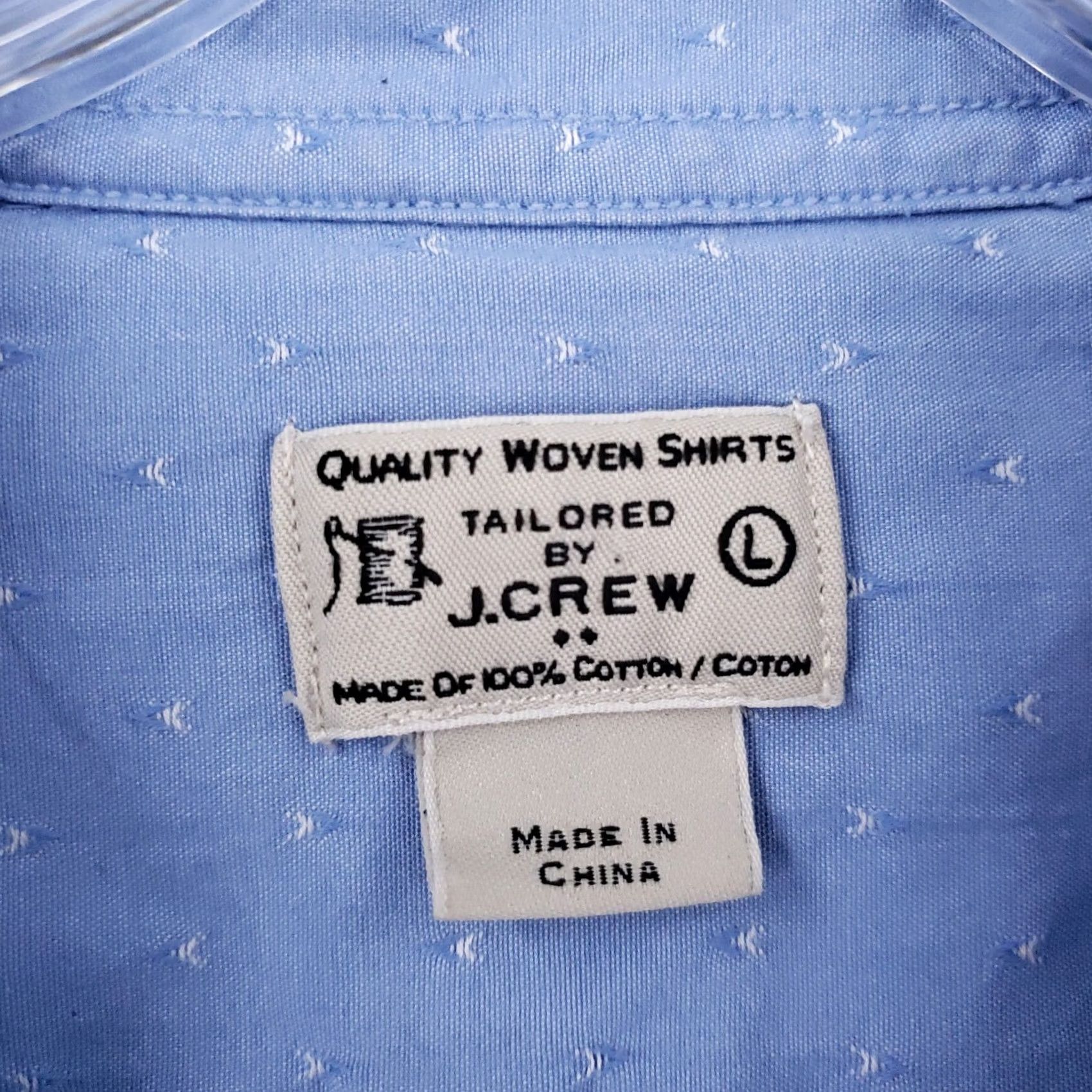 J.Crew J Crew Woven Button Up Shirt Mens L Large Blue Long Sleeve Collared Size US L / EU 52-54 / 3 - 4 Thumbnail