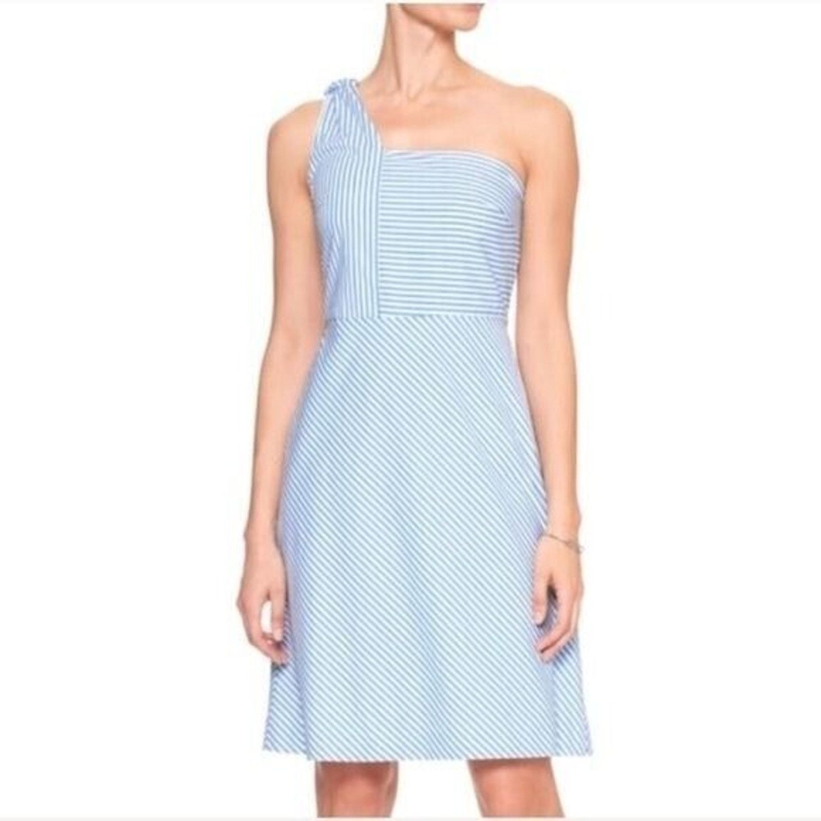 Banana Republic Banana Republic Womens Striped Fit Flare Dress Size 2 Preppy Size XS / US 0-2 / IT 36-38 - 1 Thumbnail