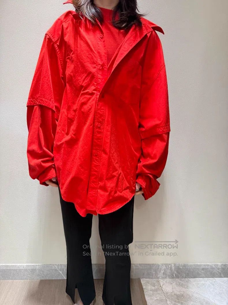 Balenciaga Red long sleeve shirt