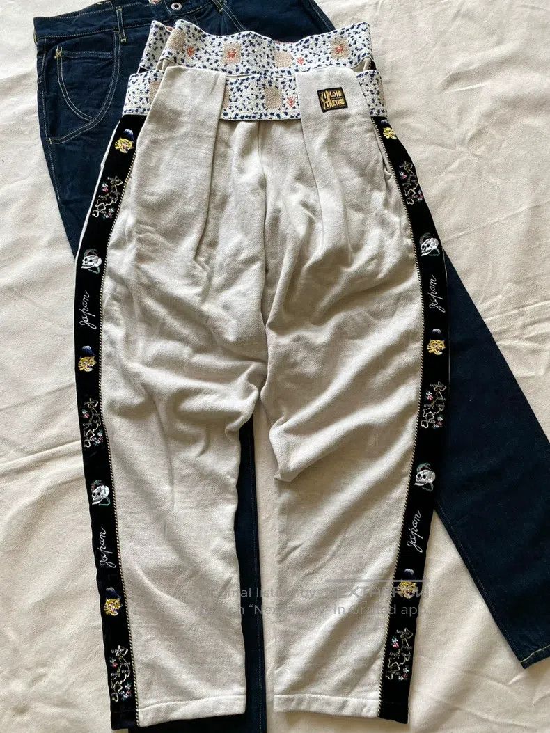 Kapital Kapital Size 2 Velvet embroidered stitched sweatpants Size US 34 / EU 50 - 6 Thumbnail