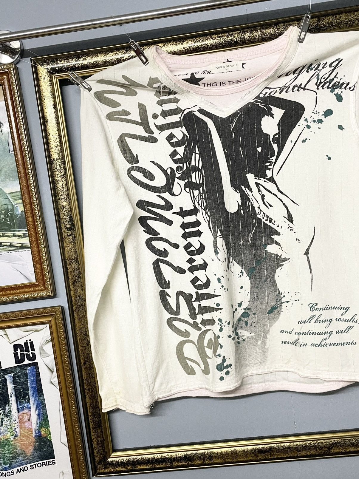 Designer Vintage Designer Power To The People Sexy Girl Longsleeve Size US S / EU 44-46 / 1 - 2 Thumbnail