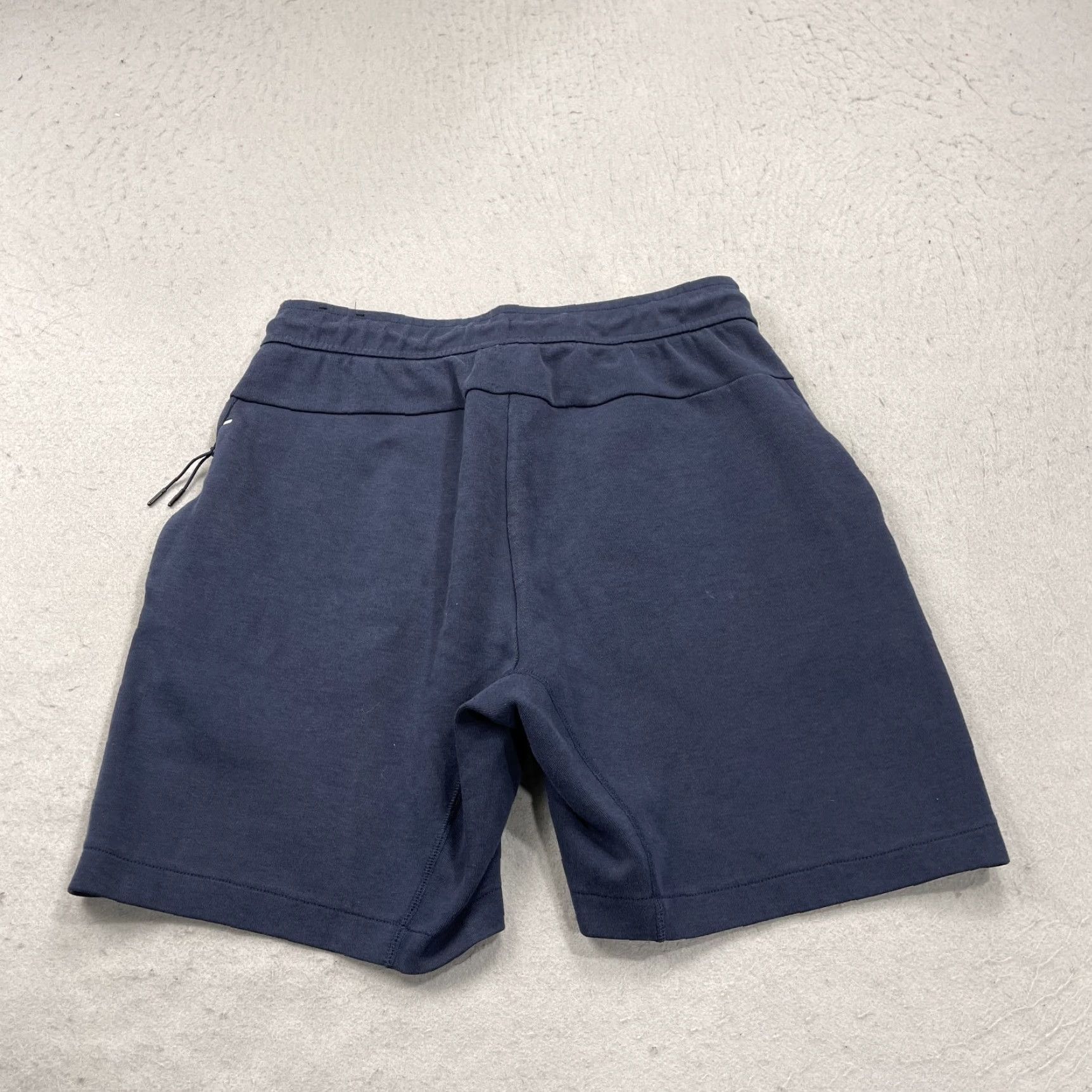 Nike Nike Tech Shorts Mens Small Navy Blue Fleece Gym NSW 8 Inch Inseam Clothes Sports Pocket Drawstring Elastic Waist Pockets Logo Quick Size US 29 - 6 Thumbnail