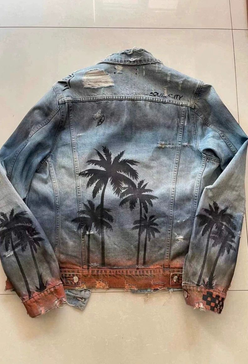 Amiri Amiri Classic 18th Quarter Coconut Tree Rendering Jacket-25 Size US L / EU 52-54 / 3 - 2 Thumbnail