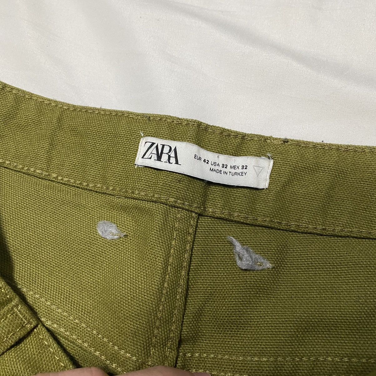 Zara Green Zara Cargo Pants Zara Cargos Size US 32 / EU 48 - 4 Thumbnail