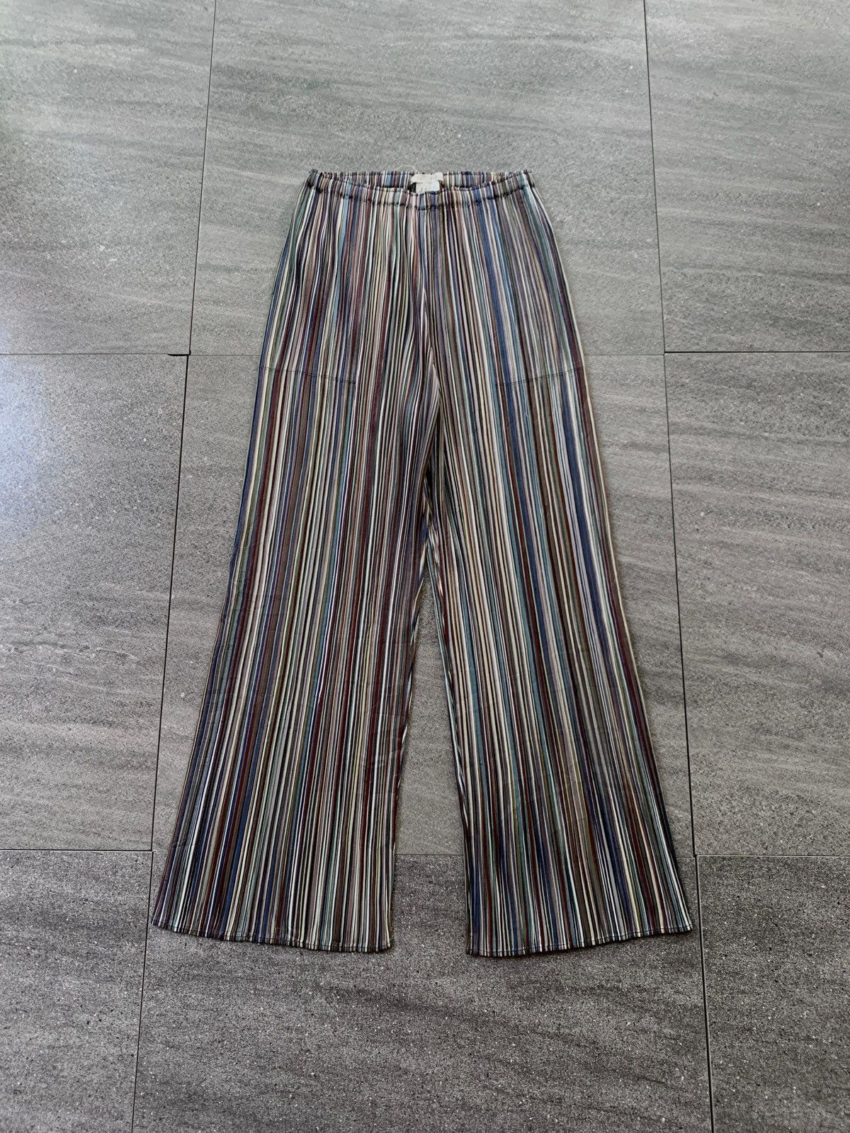 FREE TAX! Pleats Please Striped Multicolor Pants