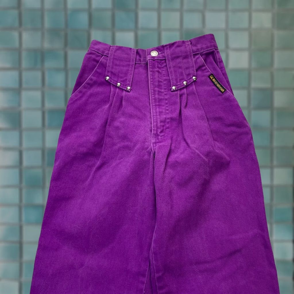 Vintage VINTAGE Rocky Mountain Jeans Womens 24x34 Purple Denim High Waist Western Boho Shirt Hat Jeans? Size 28" / US 6 / IT 42 - 1 Thumbnail