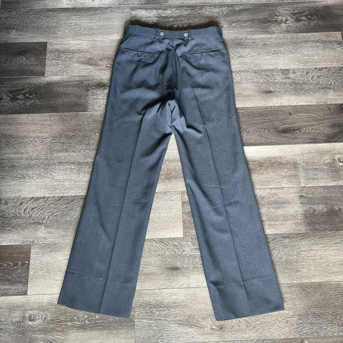 Vintage Vintage 70s Top Hat Heather Navy Button Trousers Pants 32x32 Size US 32 / EU 48 - 2 Thumbnail