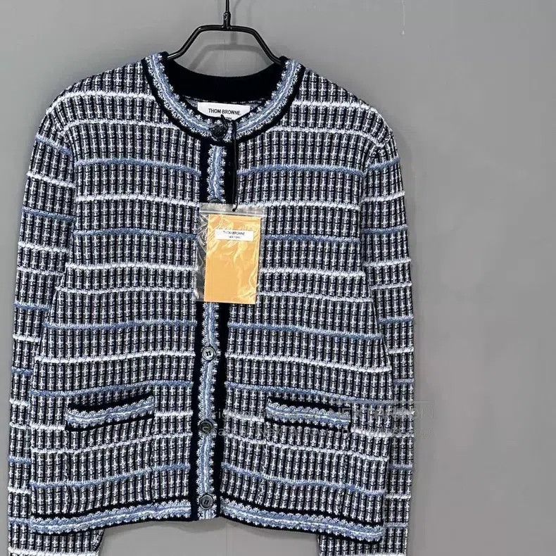 Thom Browne Thom Browne Light blue cardigan woven by Xiao Xiangfeng Size US XS / EU 42 / 0 - 2 Thumbnail