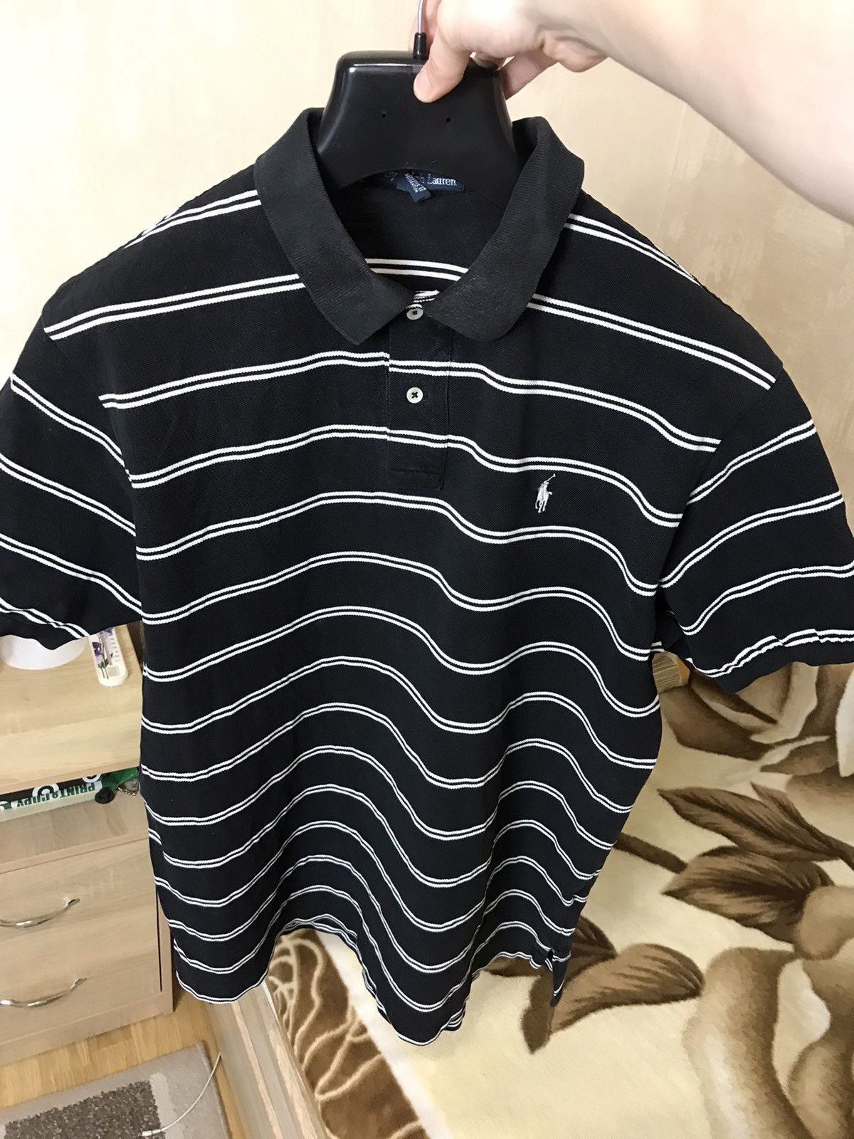 Polo Ralph Lauren × Vintage 🖤 Vintage Ralph Lauren Chief Keef Faded Polo Striped Shirt 🔥 Size US XL / EU 56 / 4 - 7 Thumbnail