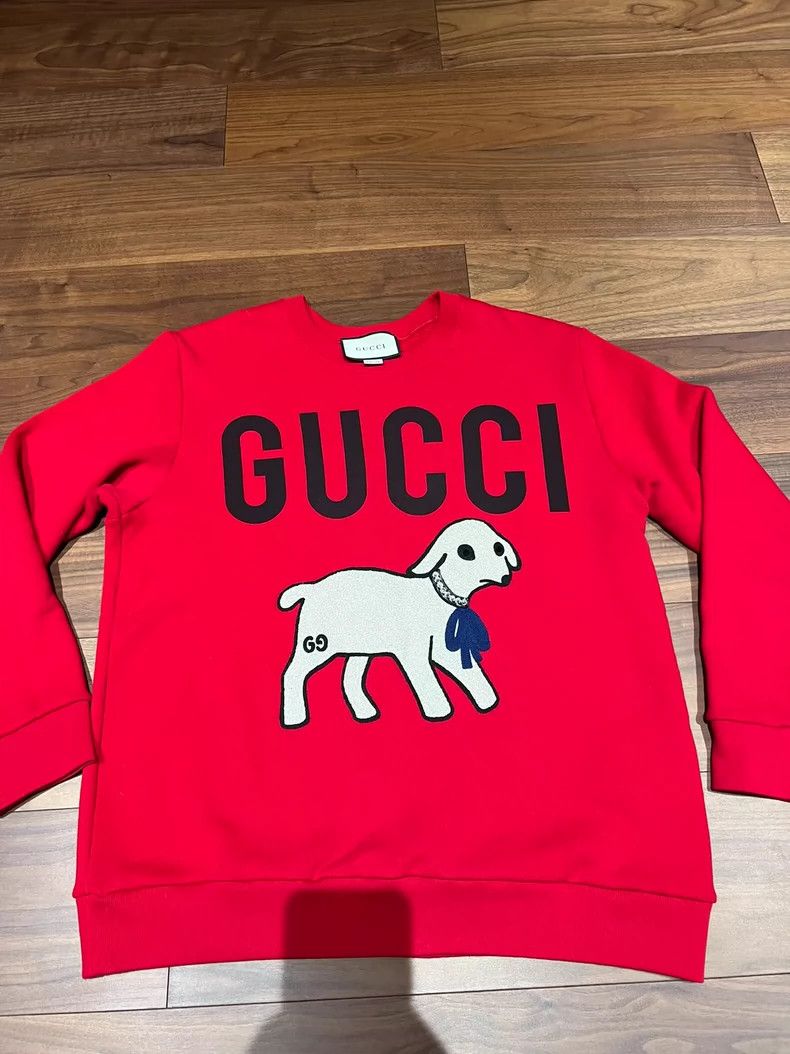 Gucci Gucci Red lamb sweatshirt 2501-Nextarrow Size US L / EU 52-54 / 3 - 1 Thumbnail