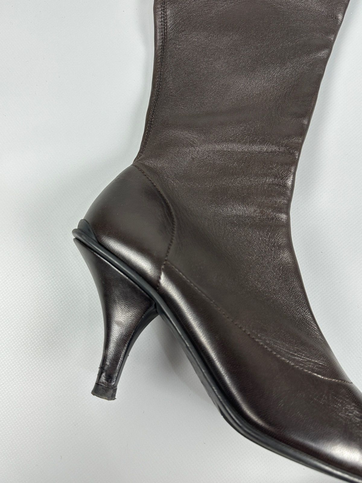 Prada Vintage Prada Soft Brown Leather Nappa Stretch Heels Boots Size US 6 / IT 36 - 14 Thumbnail