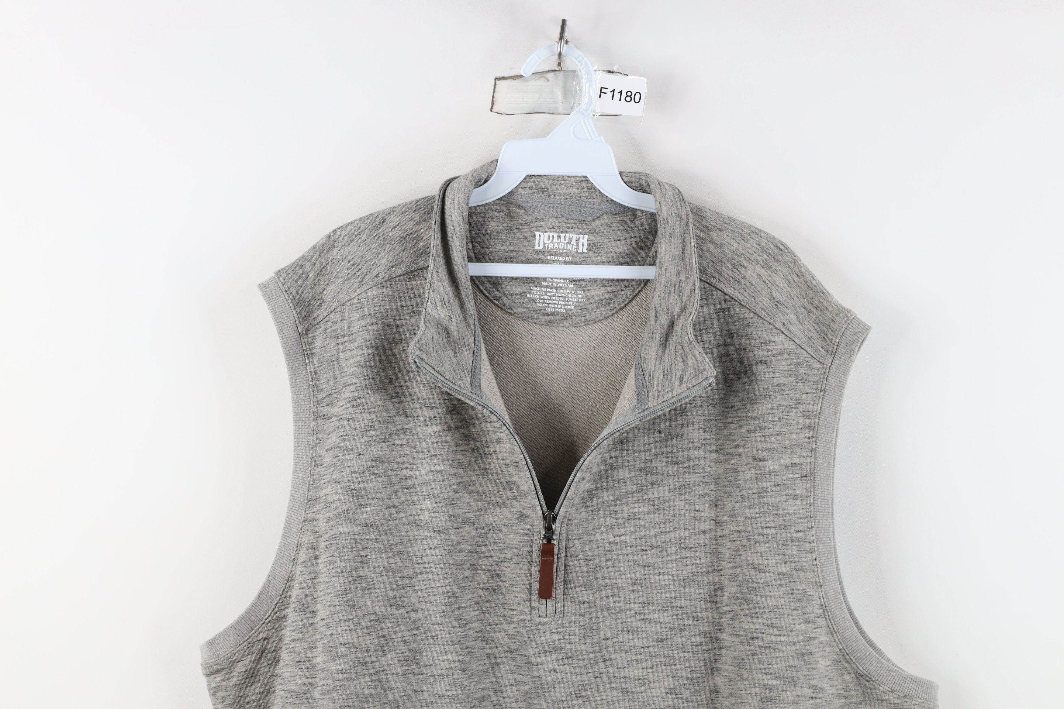 Duluth Trading Company Duluth Trading Co French Terry Half Zip Sweater Vest Gray Size US XXL / EU 58 / 5 - 2 Thumbnail