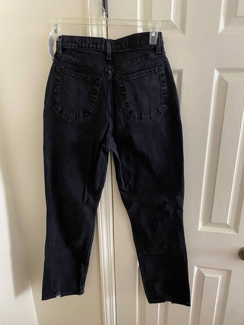 Abercrombie & Fitch The 90s Straight Ultra High Rise Black Size 28" / US 6 / IT 42 - 2 Thumbnail
