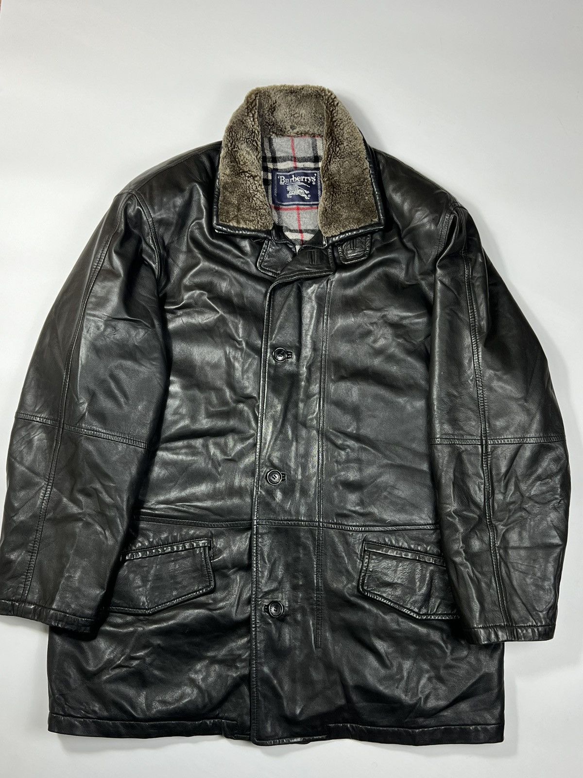 Special Vintage Burberrys Leather Jacket