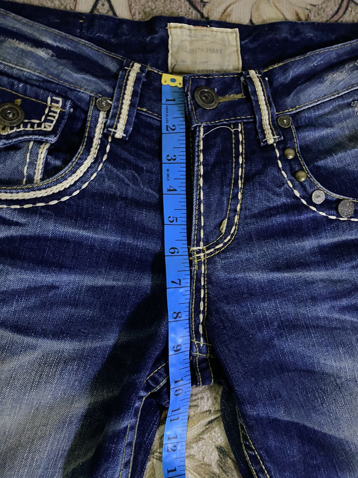 If Six Was Nine Vintage Yoshitomo Nara Lolita Distressed Denim Size US 32 / EU 48 - 20 Thumbnail