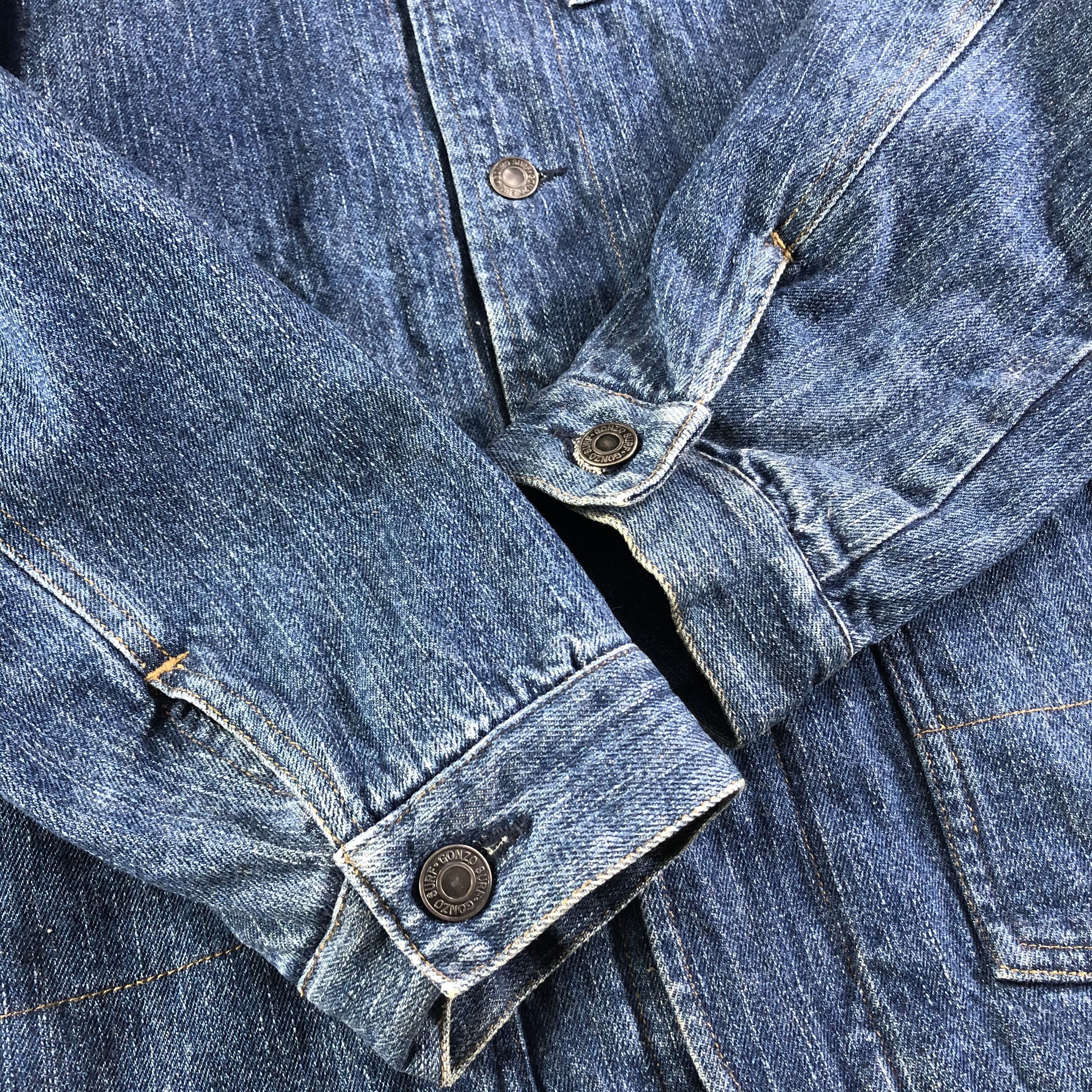 Japanese Brand Gonzo Surf Denim Jacket-JC196 Size US L / EU 52-54 / 3 - 4 Thumbnail