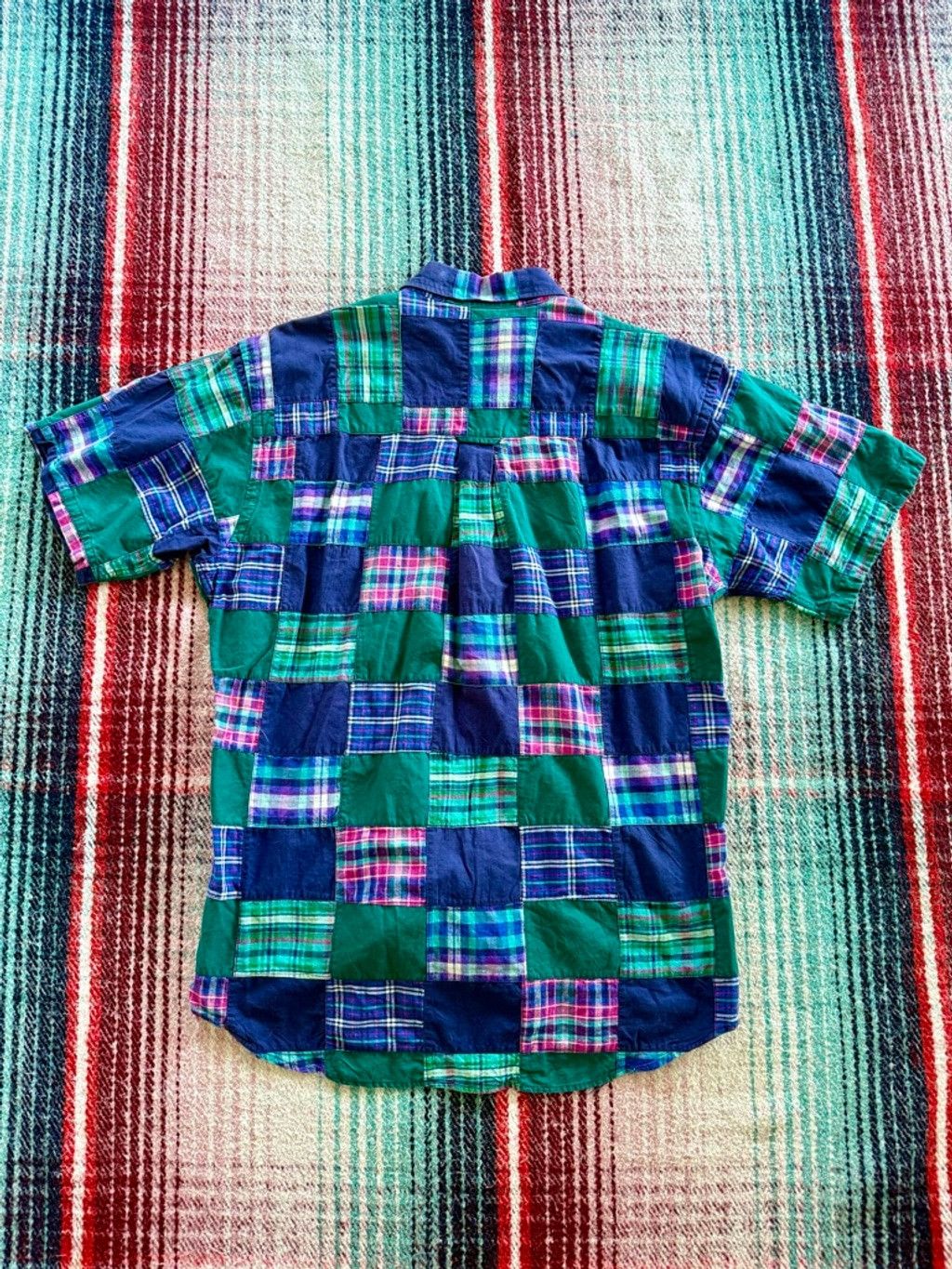 Chaps Ralph Lauren 90s Chaps Ralph Lauren L Patchwork Plaid Button Down Shirt Size US L / EU 52-54 / 3 - 3 Thumbnail