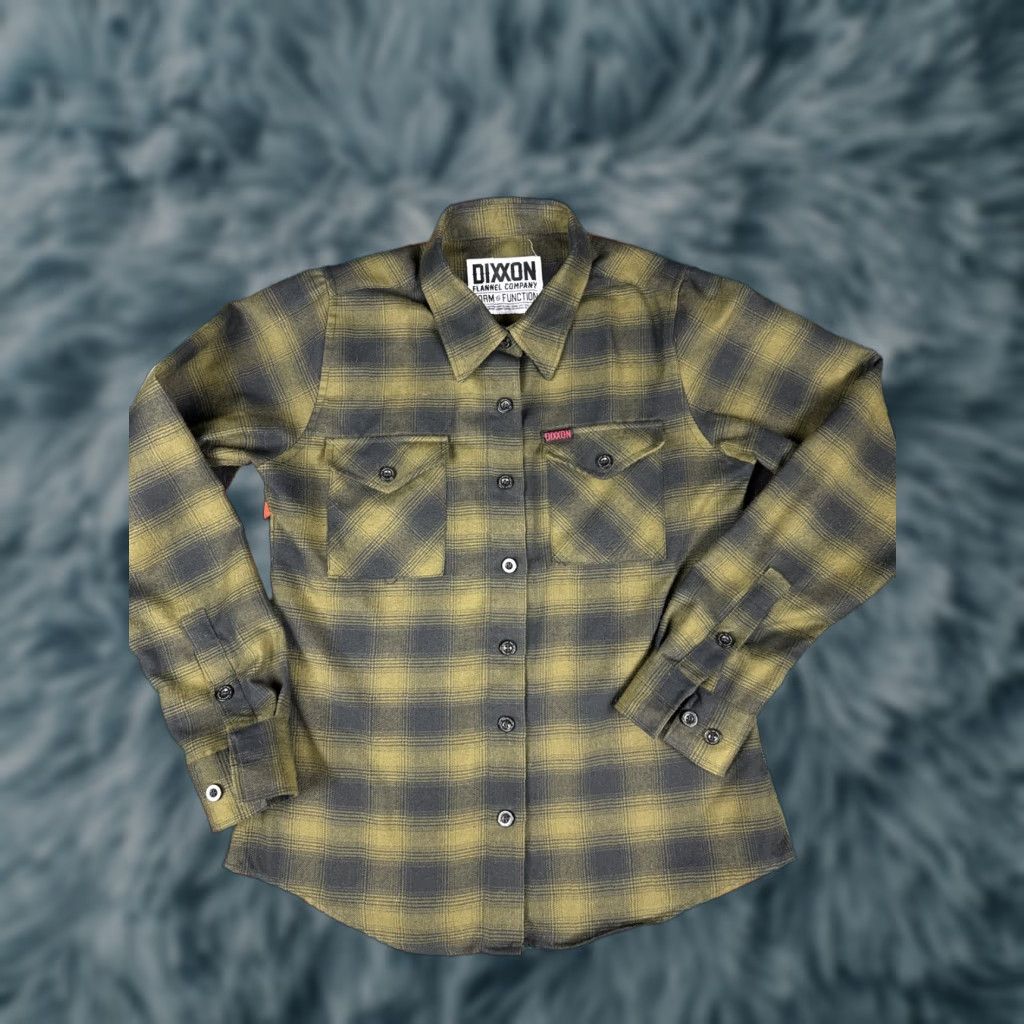 CO Dixxon Flannel Co Form And Function Plaid Button-Up Women’s S Green Black Small Fabric Type Flannel Ladies Small S Women’s Regular Size Green Plaid Size S / US 4 / IT 40 - 1 Thumbnail
