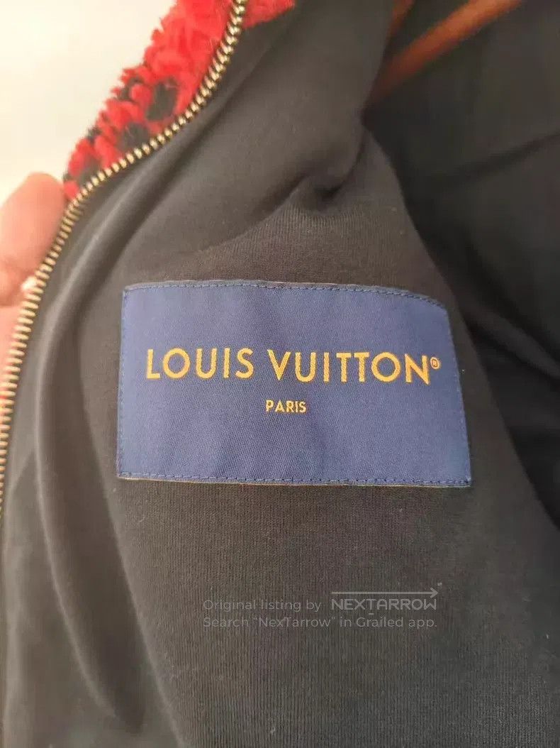 Louis Vuitton Louis Vuitton Red Plaid Teddy Lamb Wool Zip Jacket Size US S / EU 44-46 / 1 - 3 Thumbnail