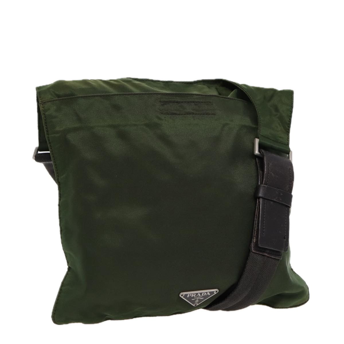 Prada Tessuto Khaki Synthetic Shoulder Bag (Pre-Owned) Size ONE SIZE - 1 Thumbnail