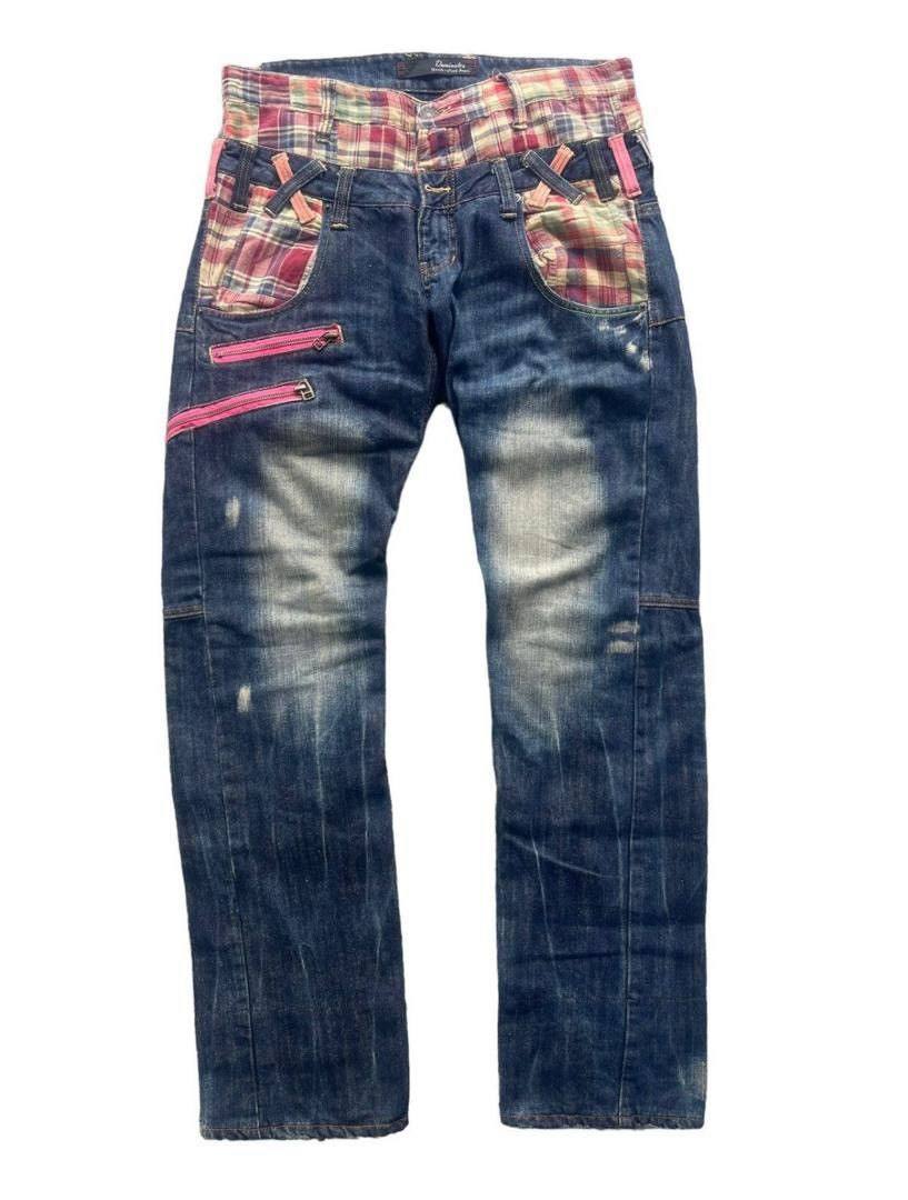 Japanese Brand Dominate Double Waist Streetwear Jeans Size US 32 / EU 48 - 2 Thumbnail