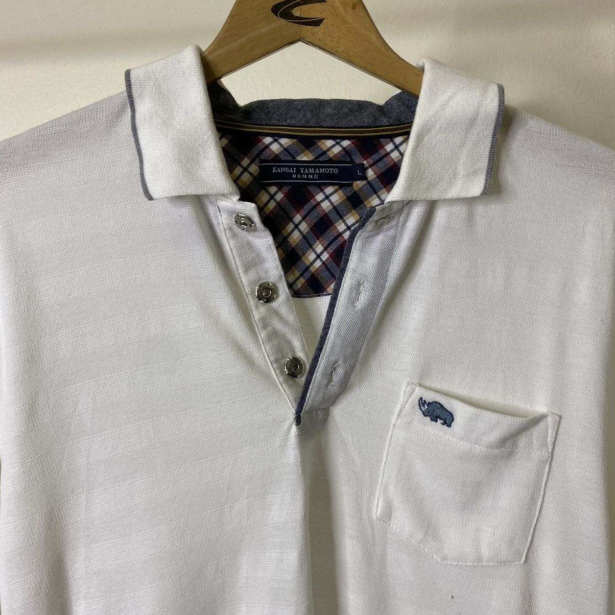 Kansai Yamamoto Kansai Yamamoto Homme Rhinoceros LS Polo Shirt Size US L / EU 52-54 / 3 - 2 Thumbnail
