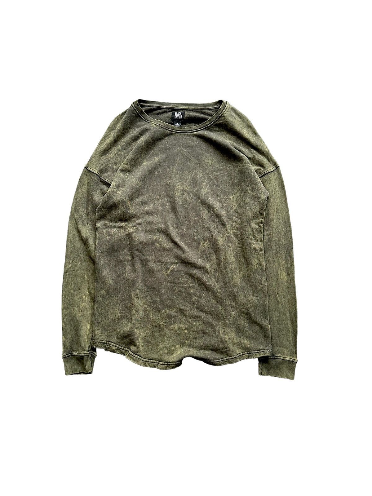 image of Y2K Black Kaviar Bleaches Dyed Sweater in Bleached, Men's (Size Medium)
