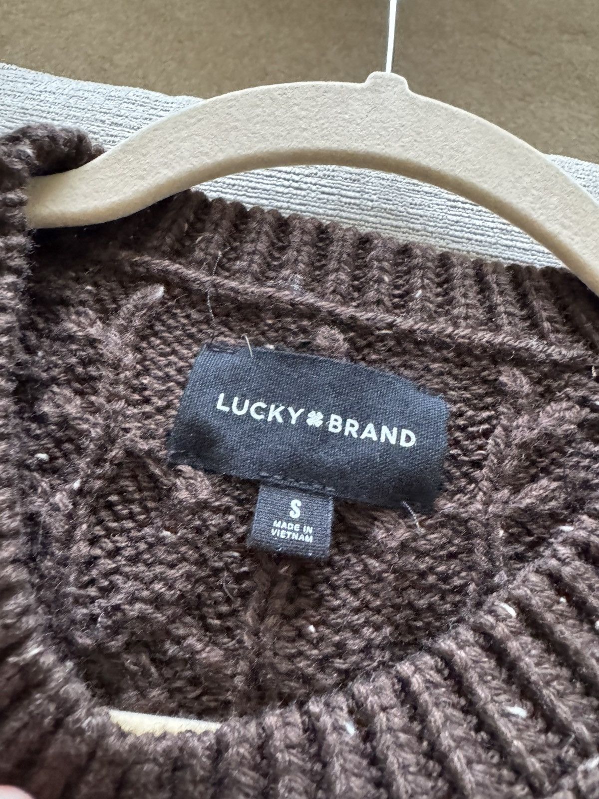 Lucky Brand Lucky Brand Cable-knit Sweater - Brown - Brand New Size US S / EU 44-46 / 1 - 2 Thumbnail