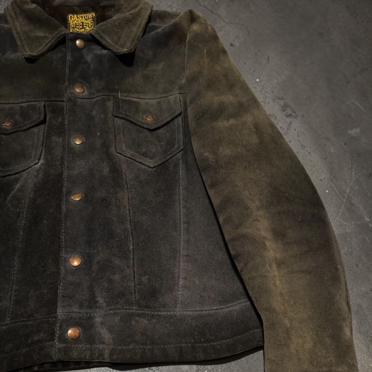 Other Vintage Navy Blue Suede Boxy Jacket Size US L / EU 52-54 / 3 - 4 Thumbnail
