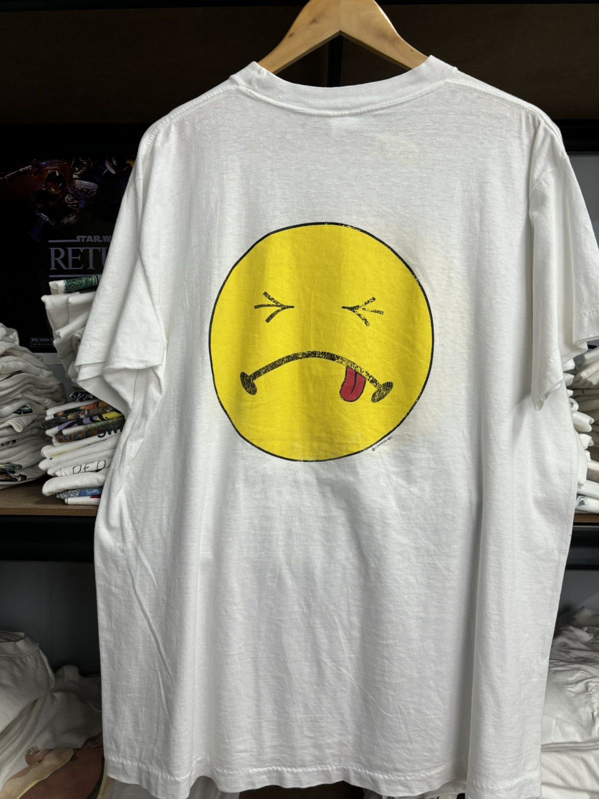 Vintage RARE! Vintage 90’s Smiley Headshot Art Size US XL / EU 56 / 4 - 8 Thumbnail